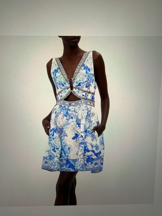 Camilla Dresses & Skirts - Camilla Blue🩵 and White Floral Cutout Mini Dress